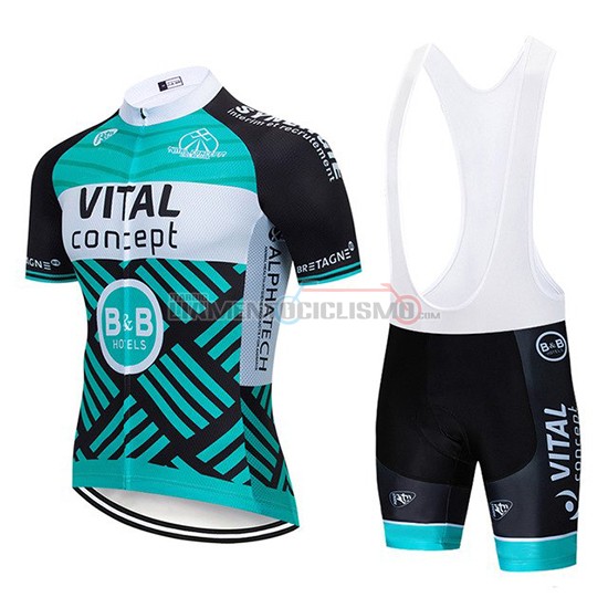 Abbigliamento Ciclismo Vital Concept Manica Corta 2019 Blu Bianco Nero